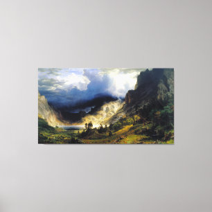 Albert Bierstadt A Storm in the Rocky Mountains Canvas Print