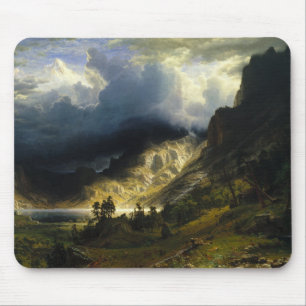 Albert Bierstadt "A Storm in the Rocky Mountains" Mouse Pad