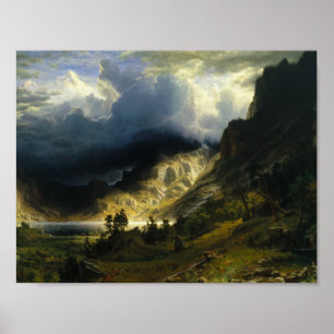 Albert Bierstadt - A Storm in the Rocky Mountains Poster