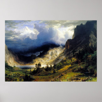 Albert Bierstadt A Storm in the Rocky Mountains Poster