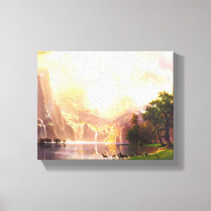 Albert Bierstadt Among the Sierra Nevada Canvas Print