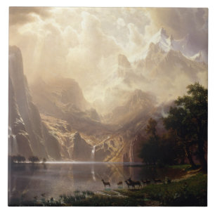 Albert Bierstadt - Among the Sierra Nevada Tile