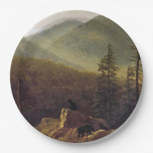 Albert Bierstadt, Bears in the Wilderness Paper Plate
