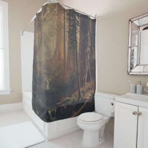 Albert Bierstadt Giant Redwood Trees of California Shower Curtain