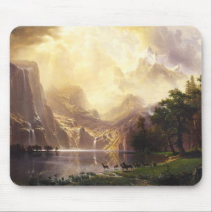 Albert Bierstadt In The Mountains Mouse Pad