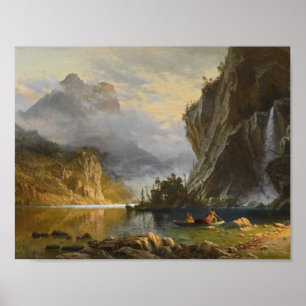Albert Bierstadt - Indians Spear Fishing Poster