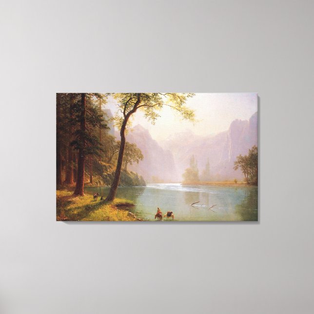 Albert Bierstadt, Kerns River Valley California. Canvas Print (Front)