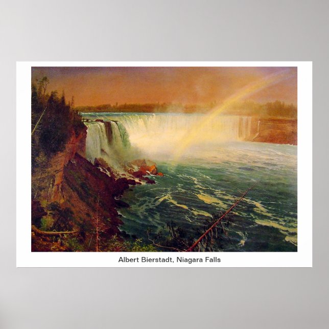 Albert Bierstadt, Niagara Falls. Poster (Front)