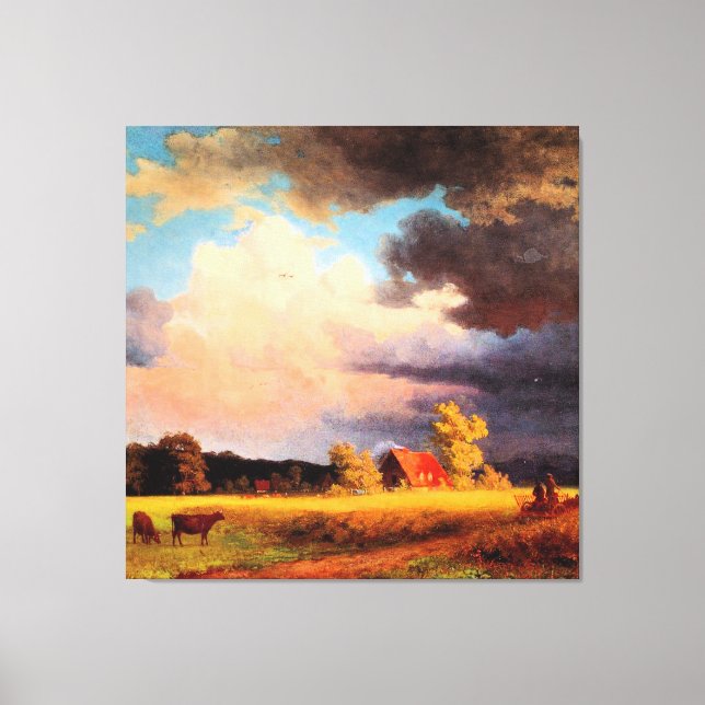 Albert Bierstadt painting, Bavarian Landscape Canvas Print (Front)