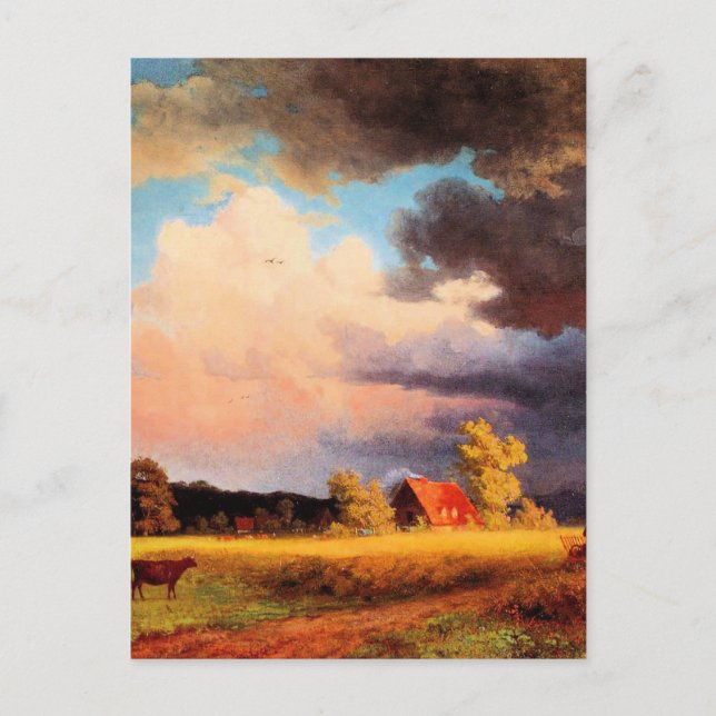 Albert Bierstadt painting, Bavarian Landscape Postcard (Front)