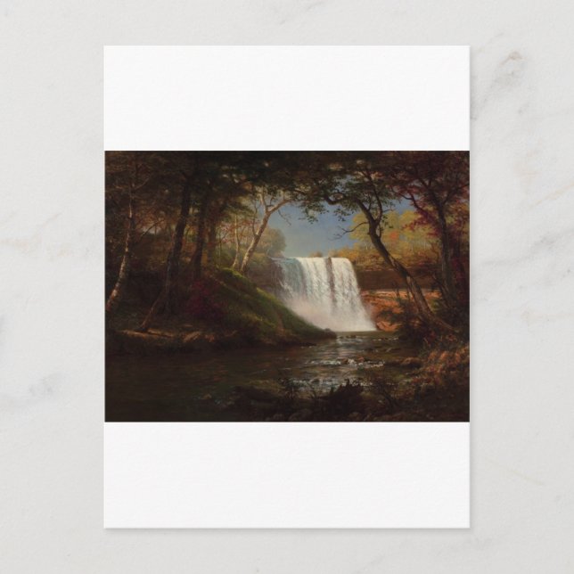 Albert Bierstadt Painting Forest Waterfall Destiny Postcard (Front)