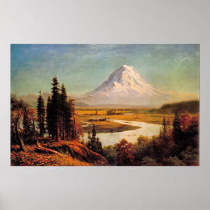 Albert Bierstadt painting, Mount Rainier, Poster