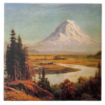 Albert Bierstadt painting, Mount Rainier, Tile<br><div class="desc">Mount Rainier, famous painting by Albert Bierstadt.</div>