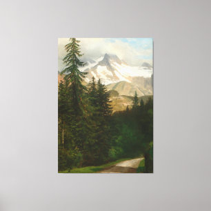 Albert Bierstadt Painting Snow in the High Country Canvas Print