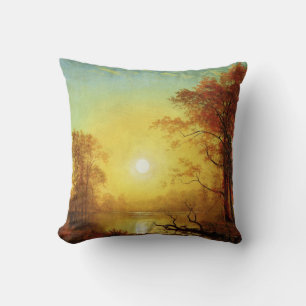 Albert Bierstadt painting, Sunrise, Cushion