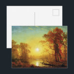 Albert Bierstadt painting, Sunrise, Postcard<br><div class="desc">Sunrise,  famous painting by American artist,  Albert Bierstadt</div>