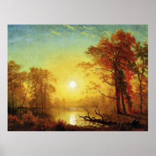 Albert Bierstadt painting, Sunrise Poster