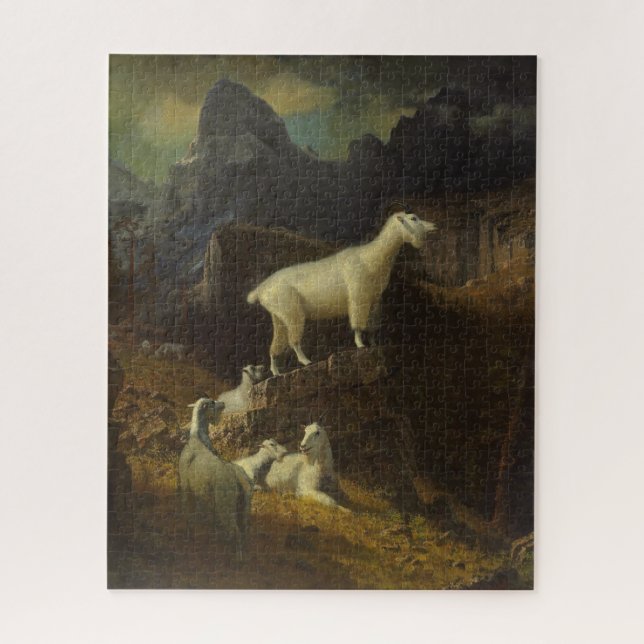 Albert Bierstadt Rocky Mountain Goats Jigsaw Puzzl Jigsaw Puzzle (Vertical)