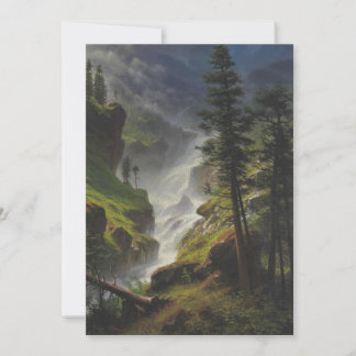 Albert Bierstadt - Rocky Mountain Waterfall Invitation
