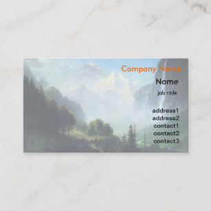 Albert Bierstadt staubbach falls near lauterbrunne Business Card