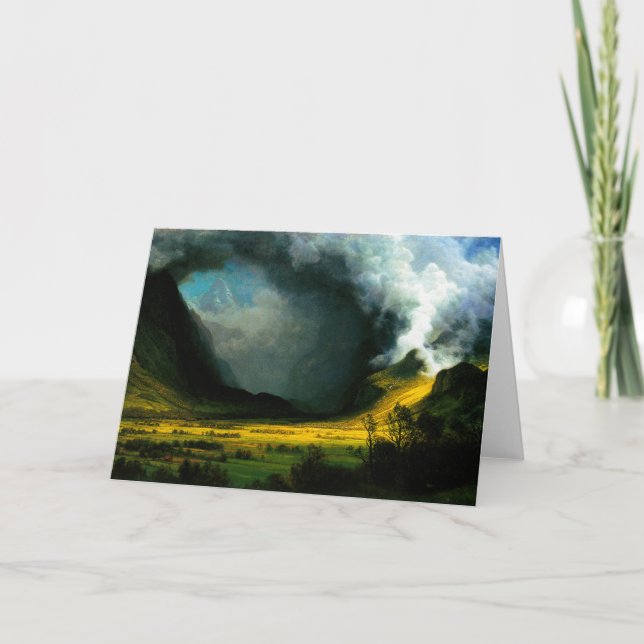 Albert Bierstadt Storm in The Mountains Card (Front)