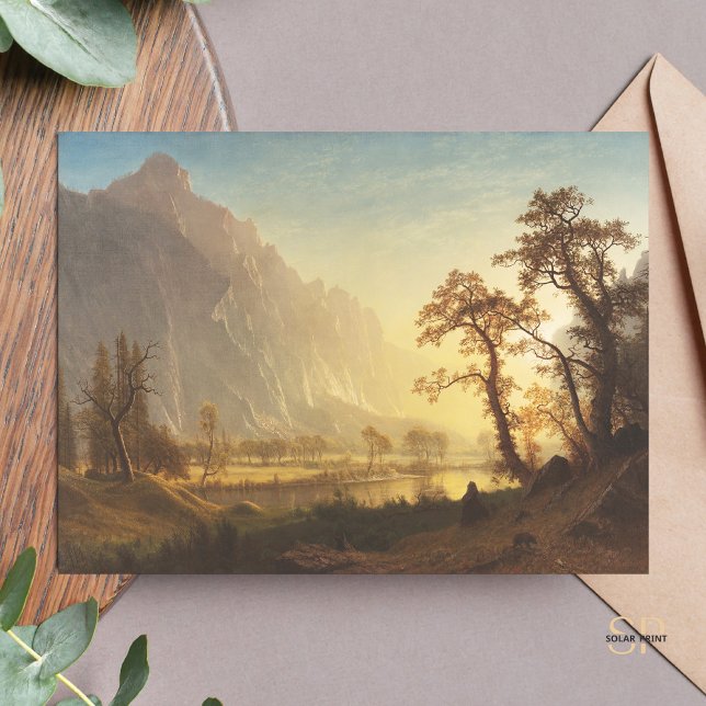 Albert Bierstadt Sunrise Yosemite Valley Painting  Postcard (Creator Uploaded)