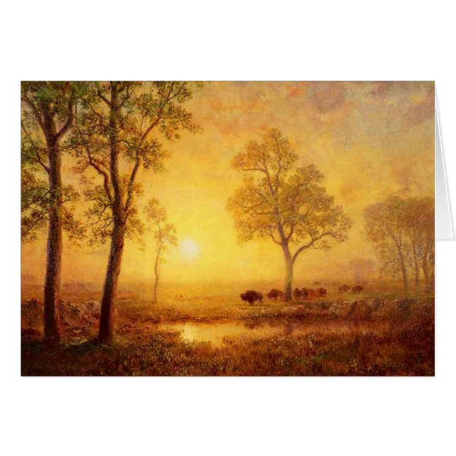 Albert Bierstadt - Sunset On The Mountain (Front Horizontal)