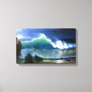 Albert Bierstadt - The coast of the Turquoise sea Canvas Print