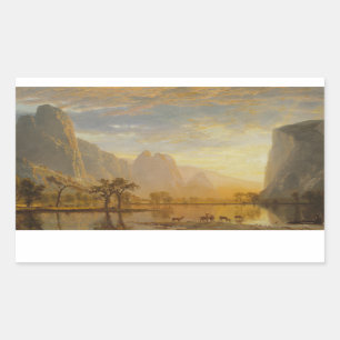 Albert Bierstadt - Valley of the Yosemite Rectangular Sticker