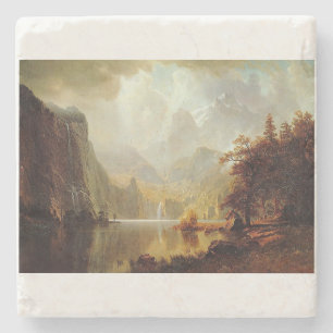 Albert Bierstadt's Painting, In the Mountains 1867 Stone Coaster