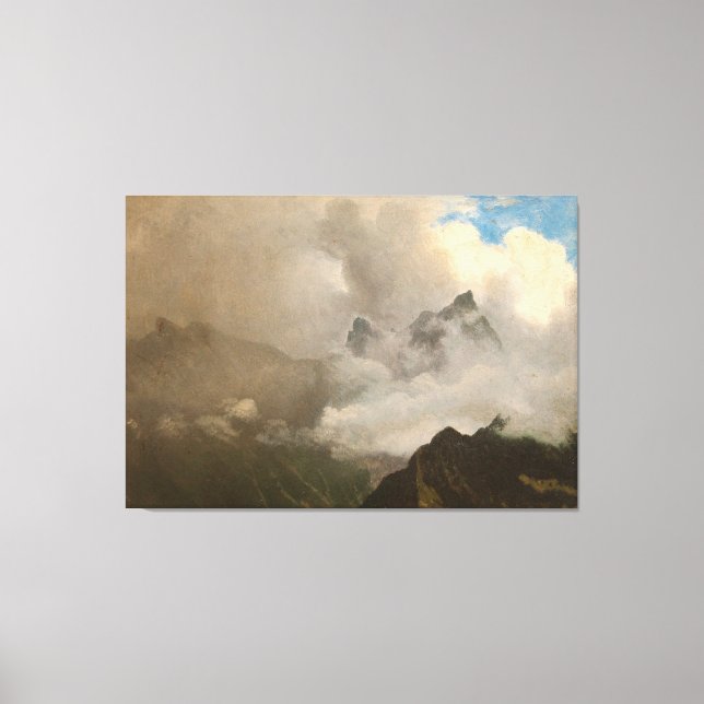 Albert Bierstadt's Painting, Mountain Mist, 1868 Canvas Print (Front)