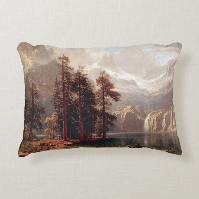 Albert Bierstadt's Sierra Nevada, 1871 Decorative Cushion (Front)