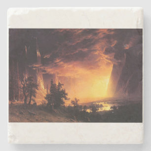 Albert Bierstadt's Sunset in the Yosemite Valley Stone Coaster