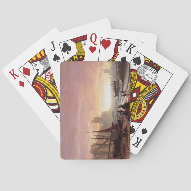 Albert Bierstadt's The Fishing Fleet Jigsaw Puzzle Playing Cards (Back)