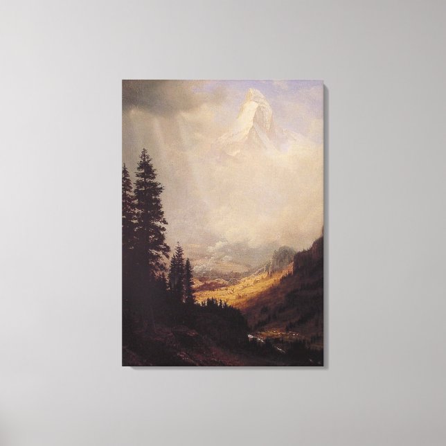 Albert Bierstadt's The Matterhorn, 1867 Canvas Print (Front)
