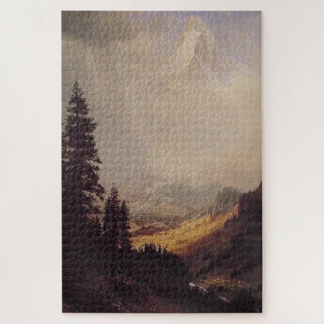 Albert Bierstadt's The Matterhorn, 1867 Jigsaw Puzzle (Vertical)