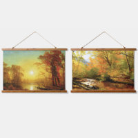 Albert Bierstadt's two famous landscape paintings,