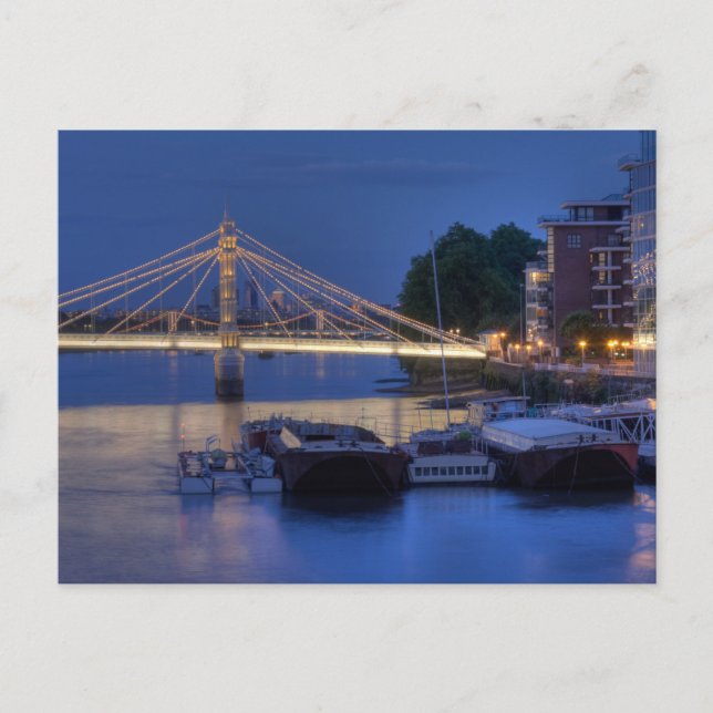 Albert Bridge at night Postcard (Front)