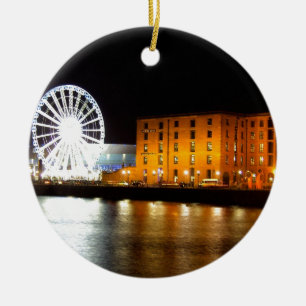 Albert dock Complex, Liverpool UK Ceramic Tree Decoration