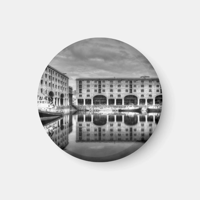 Albert Dock Liverpool Reflections Magnet (Front)