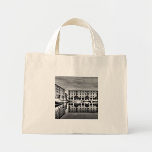 Albert Dock Liverpool Reflections Mini Tote Bag (Front)