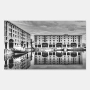 Albert Dock Liverpool Reflections Rectangular Sticker