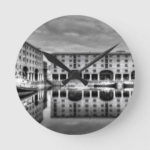 Albert Dock Liverpool Reflections Round Clock