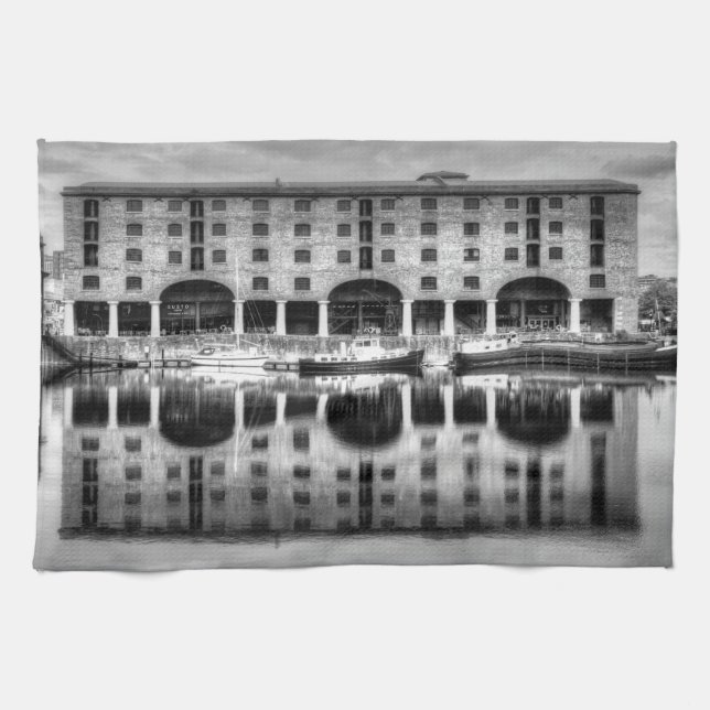 Albert Dock Liverpool Tea Towel (Horizontal)