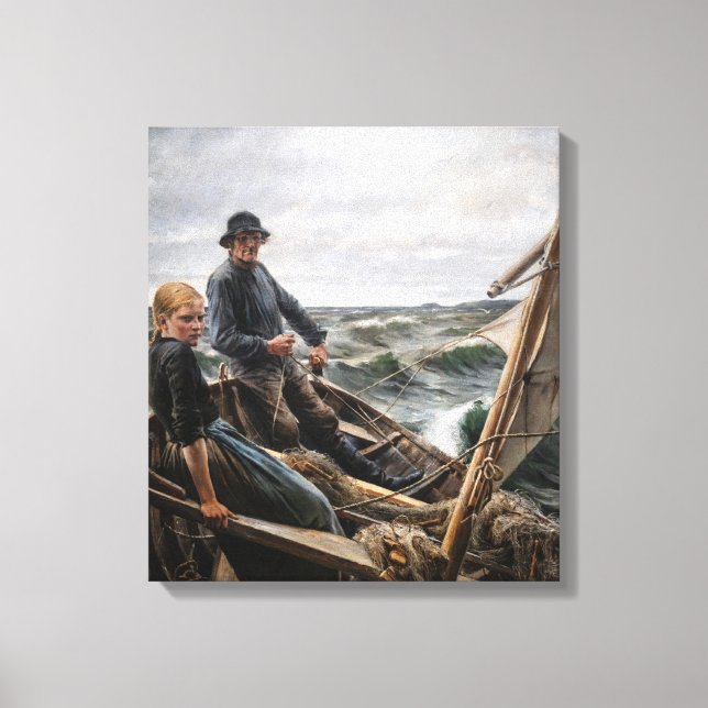 Albert Edelfelt - At Sea Canvas Print (Front)