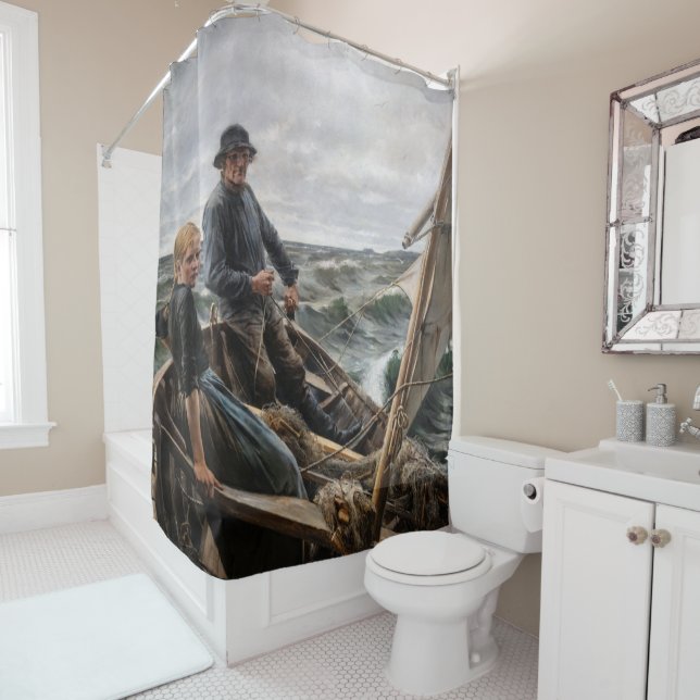 Albert Edelfelt - At Sea Shower Curtain (In Situ)