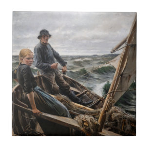 Albert Edelfelt - At Sea Tile