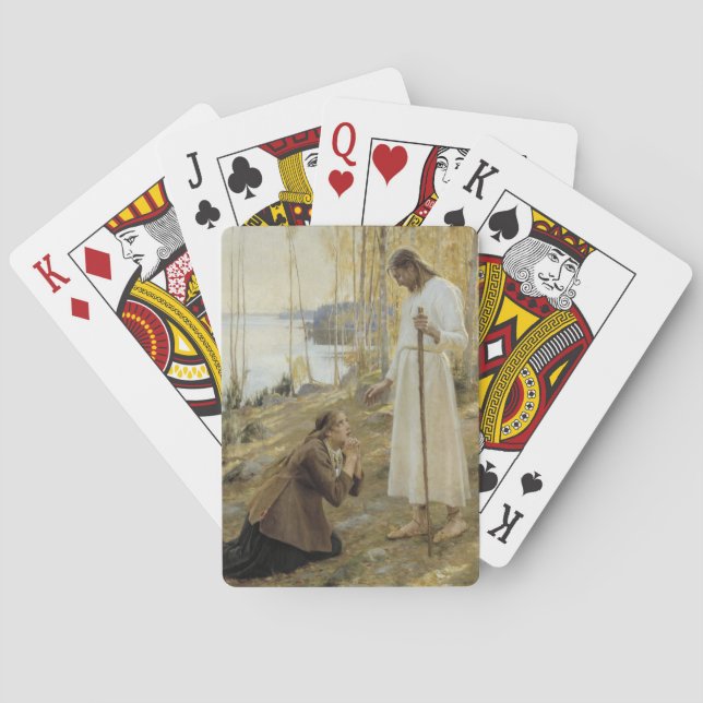 Albert Edelfelt - Christ and Mary Magdalene Playing Cards (Back)