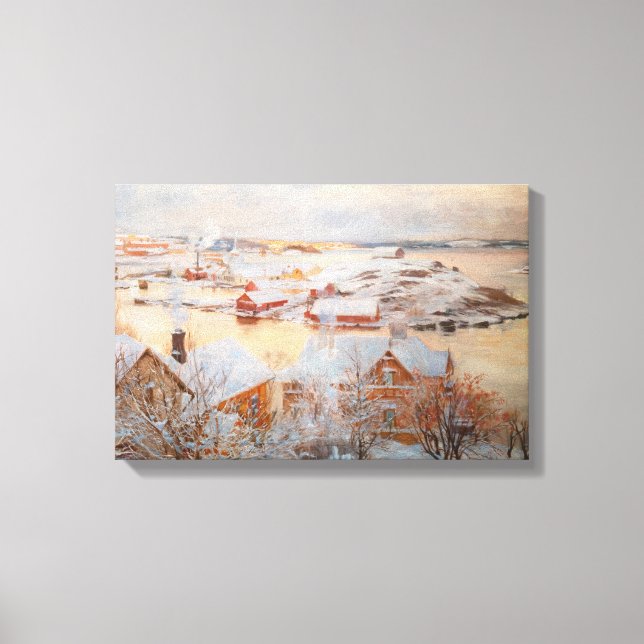 Albert Edelfelt - December Day Canvas Print (Front)