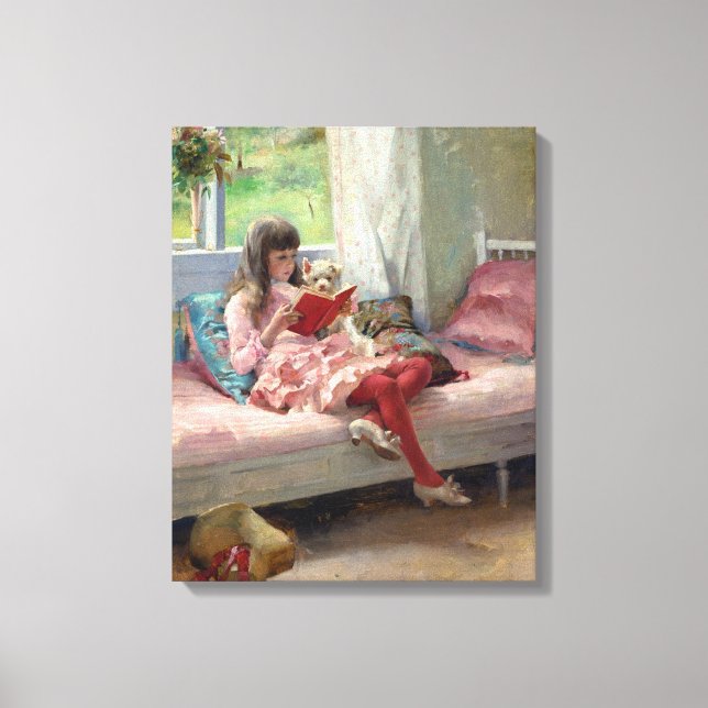 Albert Edelfelt - Good Friends Canvas Print (Front)